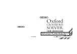 Предварительный просмотр 1 страницы Seiko Oxford Crossword Solver ER3000 Operation Manual