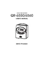 Предварительный просмотр 1 страницы Seiko Precision QR-6550 User Manual