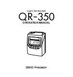 Предварительный просмотр 1 страницы Seiko QR-350 Operation Manual