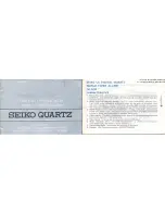 Preview for 1 page of Seiko Quartz A239 Instructions Manual