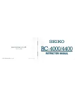 Preview for 1 page of Seiko RC-4000 Instruction Manual