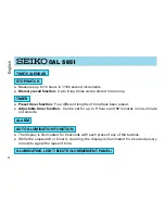 Preview for 4 page of Seiko S651 Instructions Manual