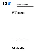 Seiko SII RP-E10 Series User Manual preview