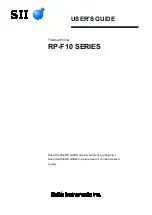 Предварительный просмотр 1 страницы Seiko SII RP-F10 SERIES User Manual