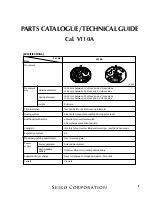 Preview for 1 page of Seiko V110A Parts Catalogue /Technical Manual