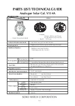 Preview for 1 page of Seiko V114A Technical Manual