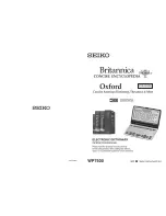 Предварительный просмотр 1 страницы Seiko WP7500 Operation Manual