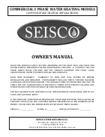 Seisco CA-10-208-3P Owner'S Manual preview