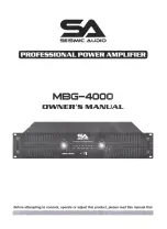 Seismic Audio MBG-4000 Owner'S Manual preview