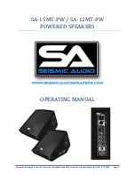 Seismic Audio SA-12MT-PW Operating Manual preview