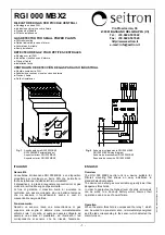 Предварительный просмотр 1 страницы Seitron RGI 000 MBX2 Manual