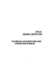 Seko ST121 Technical Description And Operating Instructions preview