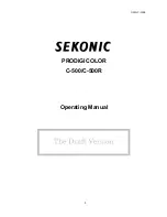 Предварительный просмотр 1 страницы Sekonic C-500 Operating Manual