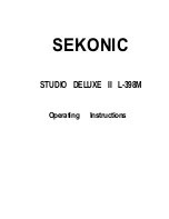 Sekonic L-398M Operating Instructions Manual предпросмотр