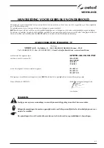 Предварительный просмотр 63 страницы Selco Genesis 282-352-503 PME Instruction Manual