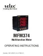 Предварительный просмотр 1 страницы Selec MFM374 Operating Instructions Manual