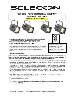 Предварительный просмотр 1 страницы Selecon High Performance Fresnel Operation Manual