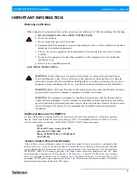 Preview for 3 page of Selecon PLPROFILE1 MKII Installation & User Manual