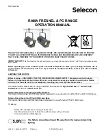 Selecon Rama Fresnel Series Operation Manual preview