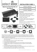 Preview for 1 page of select solar 05002MG03 Installation Manual