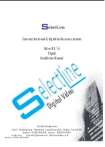 Preview for 1 page of Select SelectLine Video 16 Digital Installation Manual