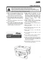 Preview for 3 page of Selecta Power MANLBA-105 Operator'S Manual