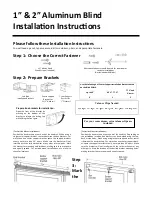 SelectBlinds Aluminum Blind Installation Instructions preview