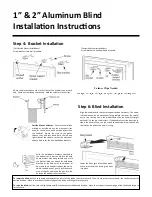 Предварительный просмотр 2 страницы SelectBlinds Aluminum Blind Installation Instructions