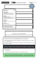 Preview for 1 page of SelectBlinds Dual E Series Install Manual