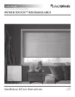 SelectBlinds Fashion Color Power Touch Series Installation & Care Instructions preview