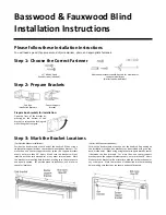 SelectBlinds Fauxwood Blind Installation Instructions preview