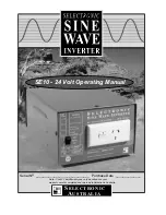 Preview for 1 page of Selectronic Australia SE10 Operating Manual