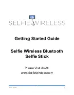 Selfie Wireless Bluetooth Selfie Stick Getting Started Manual preview