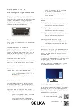 Preview for 2 page of SELKA ELECTRO sit-stand desk Quick Start