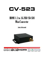 Preview for 1 page of Seller CV-523 User Manual