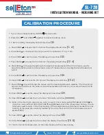 Preview for 6 page of SellEton Scales SL-720 Installation Manual