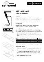 sellwood Attic Ladders A25 Installation Instructions предпросмотр