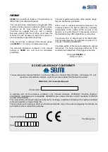 Предварительный просмотр 2 страницы SELMI Macchia User And Service Manual