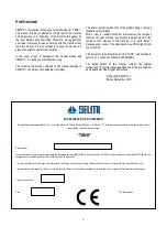 Предварительный просмотр 3 страницы SELMI TANK 200 User And Service Manual