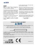 Предварительный просмотр 2 страницы SELMI TOP EX User And Service Manual