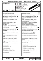 Preview for 1 page of Selux M150 System Mounting Instructions