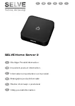 Предварительный просмотр 1 страницы Selve Home Server 2 Important Product Information