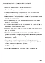 Preview for 4 page of SEMAK MC006 Operation And Warranty Booklet