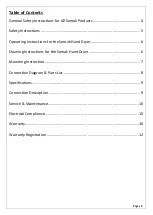 Preview for 2 page of SEMAK MC007 Operation And Warranty Booklet