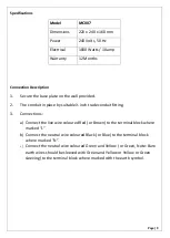 Preview for 9 page of SEMAK MC007 Operation And Warranty Booklet