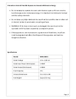 Preview for 4 page of SEMAK MW100011 Operation And Warranty Booklet