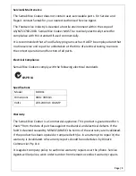 Preview for 9 page of SEMAK RC3011 Operation And Warranty Booklet