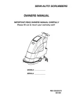 Semi-auto scrubbers Owner'S Manual preview