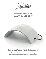 Semilac UV LED LAMP 24 W Operation Manual preview