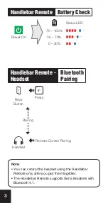 Preview for 3 page of Sena Handlebar Remote Quick Start Manual